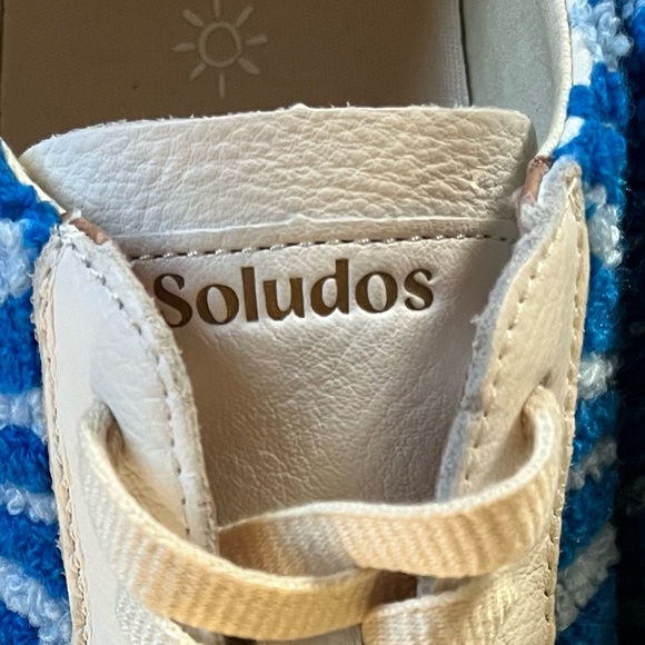 SOLUDOS | Ibiza Psychedelic Spiral Summer Sneakers in Marine Blue | Size US 9 - Picture 3 of 13